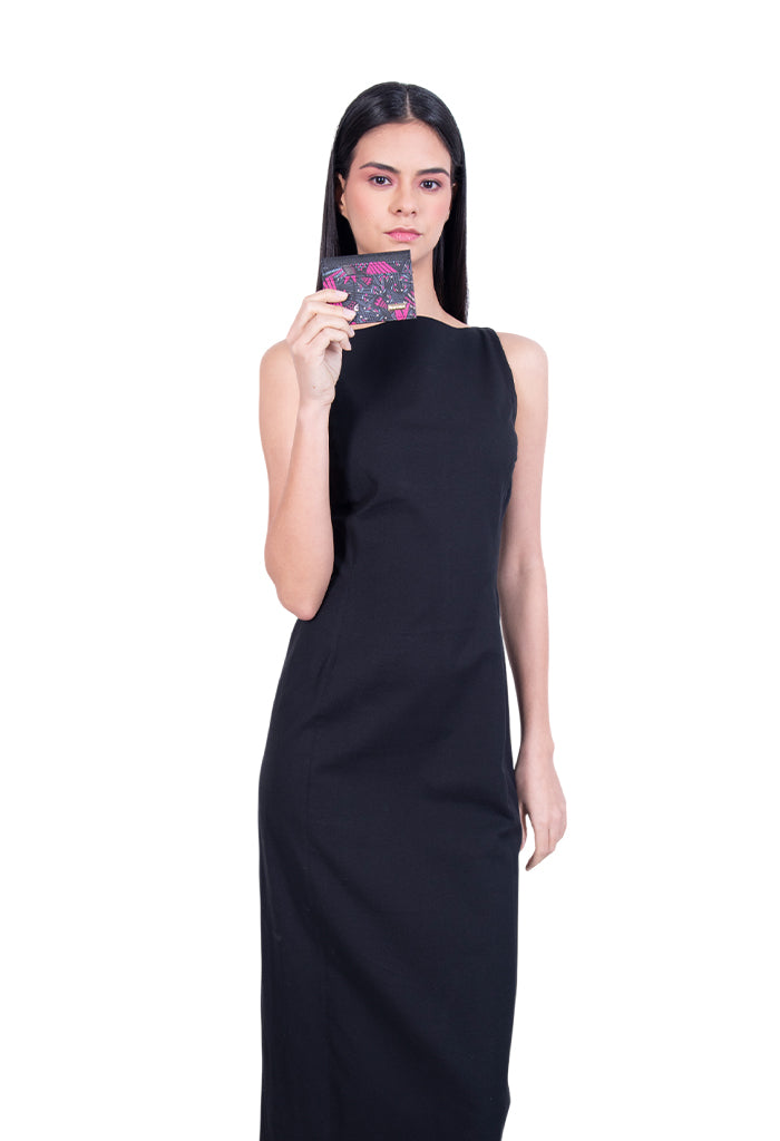 Tarjetero Kuxtal Saffiano Colibrí