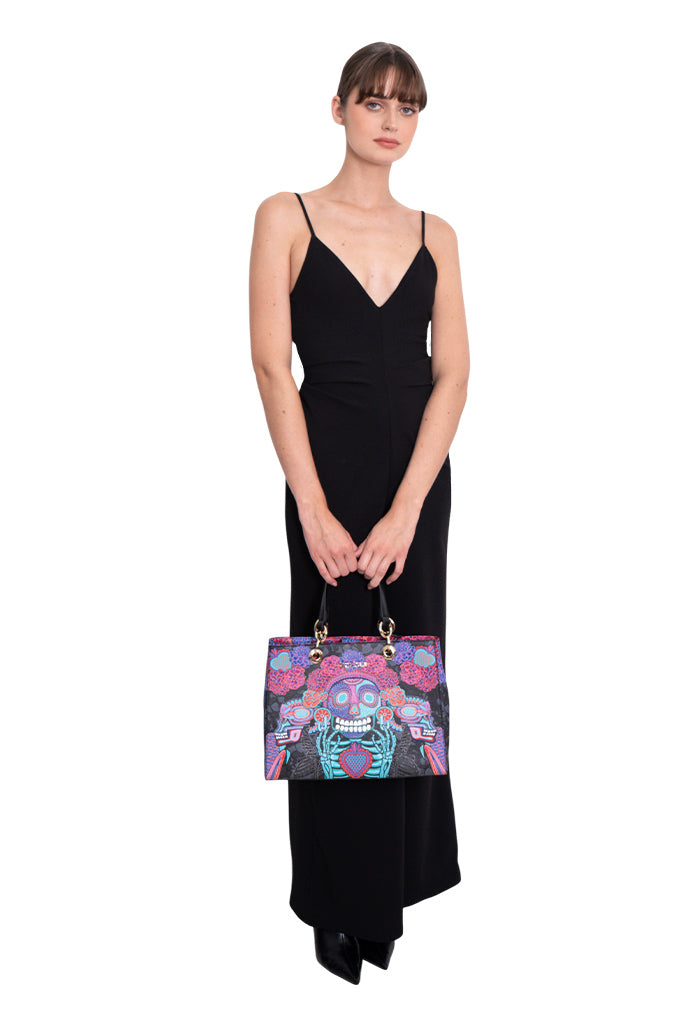 Bolsa Kaxan Saffiano Día de Muertos Catrina