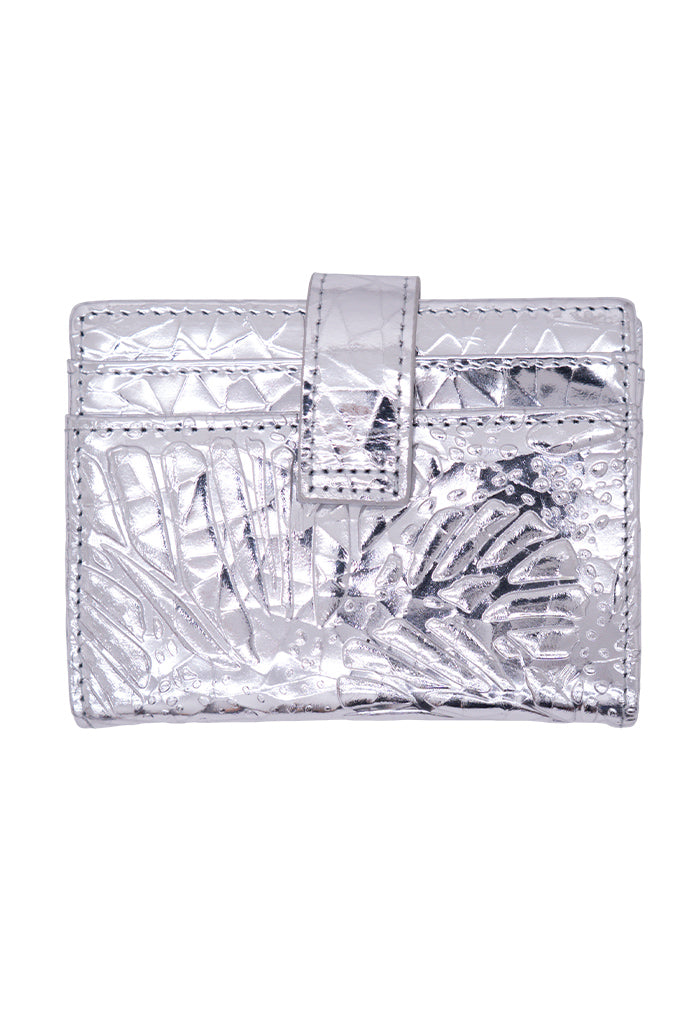 Tarjetero Meent de Piel Grabado Mariposa