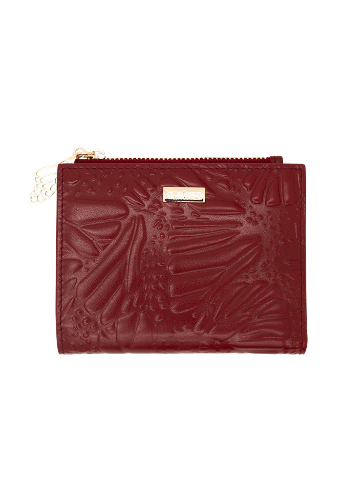 Cartera Chica Yemal Piel Grabado Mariposa