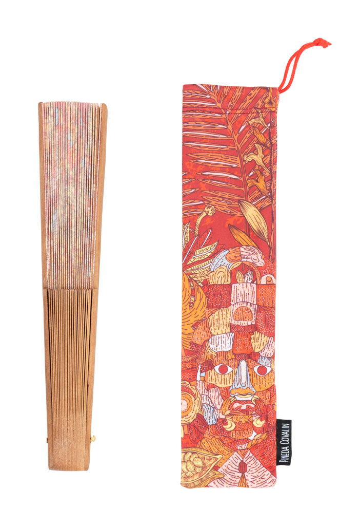 Abanico Iik Máscara de Jade