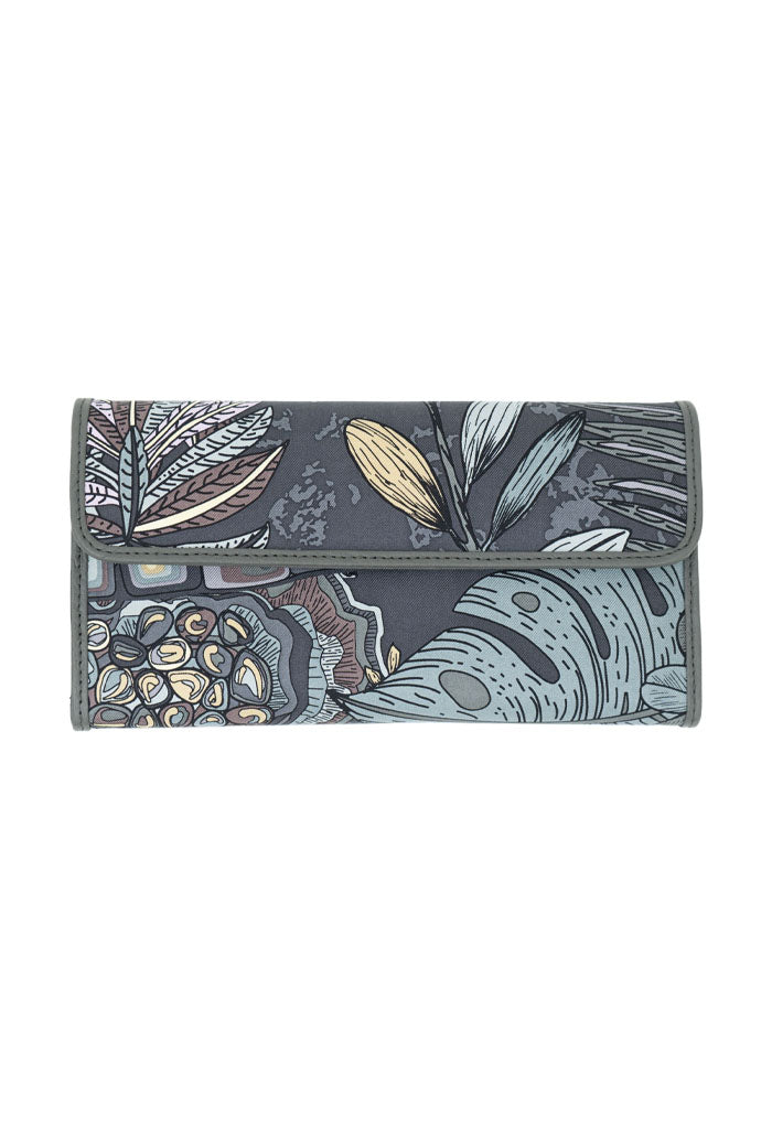 Cartera Bolsillo Azul Acero Máscara de Jade