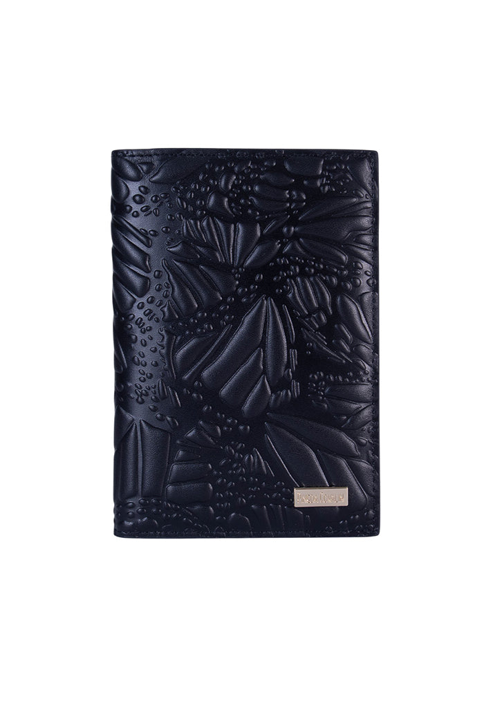 Porta Pasaporte Xuul de Piel Grabado Mariposa