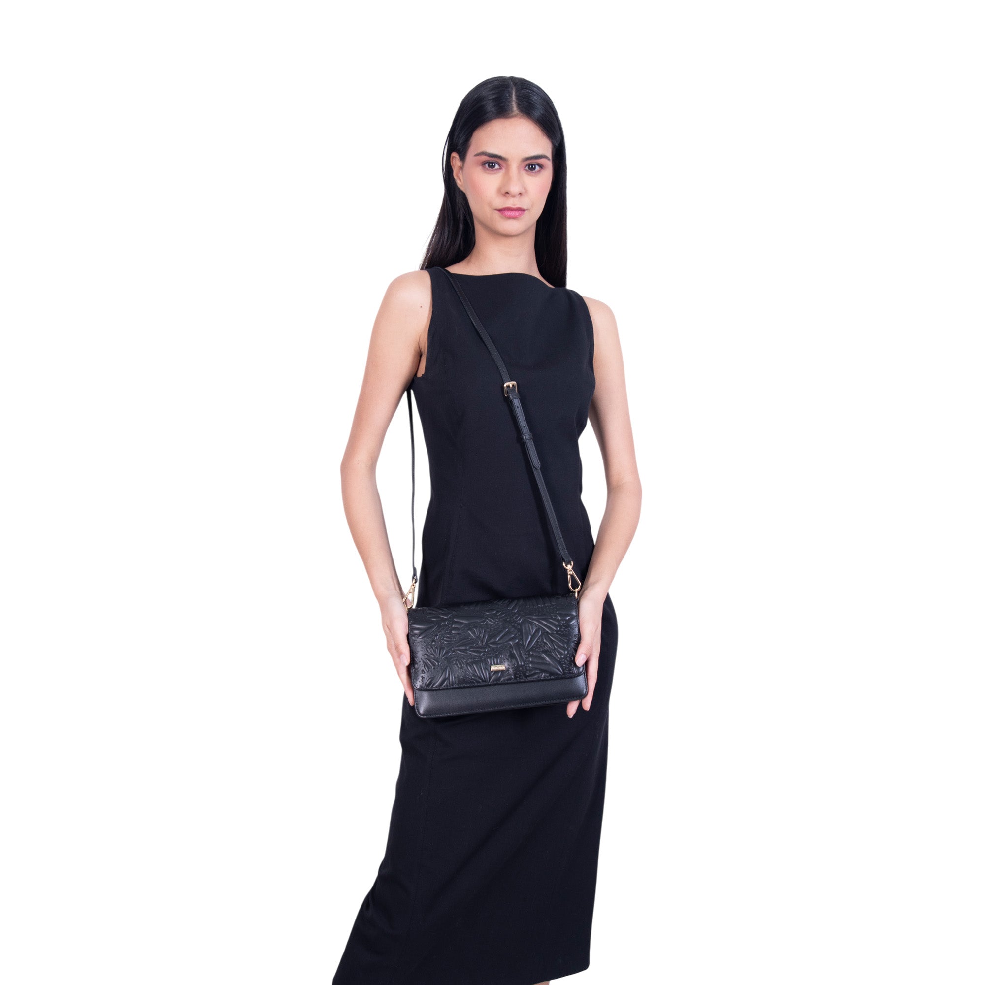 Bolsa Kalan de Piel Grabado Mariposa