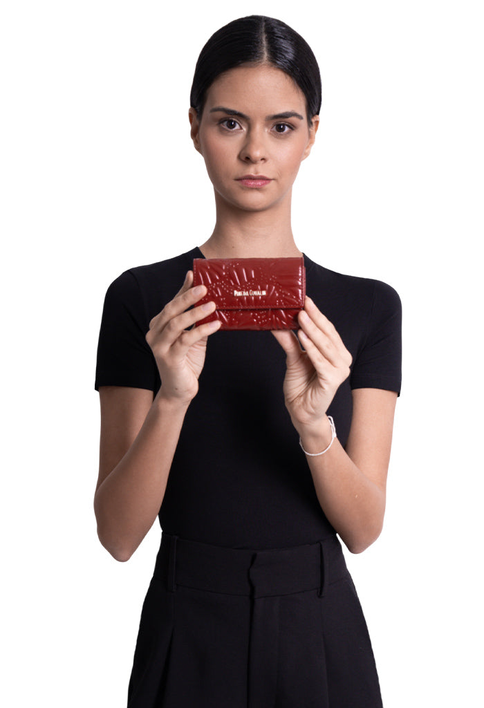 Cartera Mini Tuulis Piel Grabado Mariposa