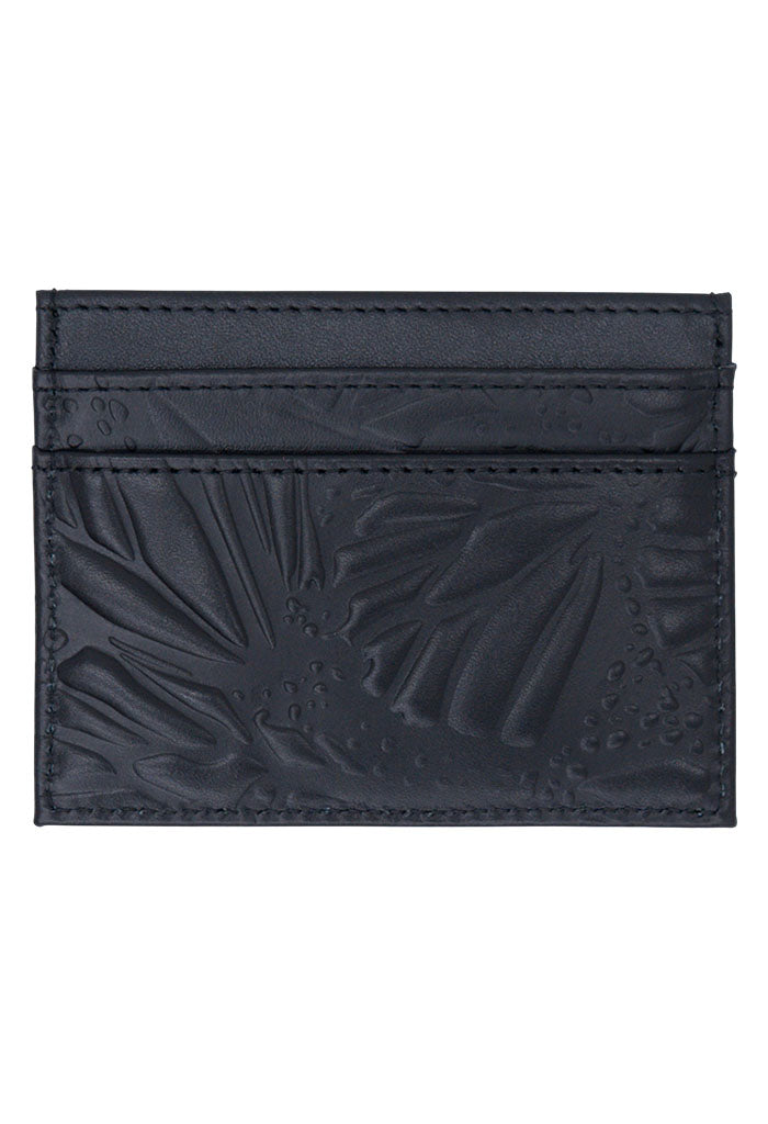 Tarjetero Kuxtal Piel Grabado Mariposa