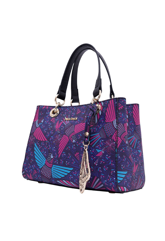 Mini Satchel Kaxan Saffiano Colibrí