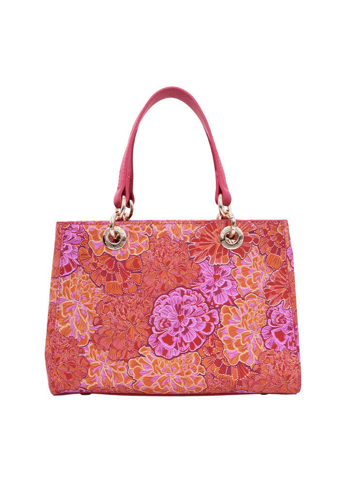 Mini Satchel Kaxan Saffiano Cempasúchil Ofrenda