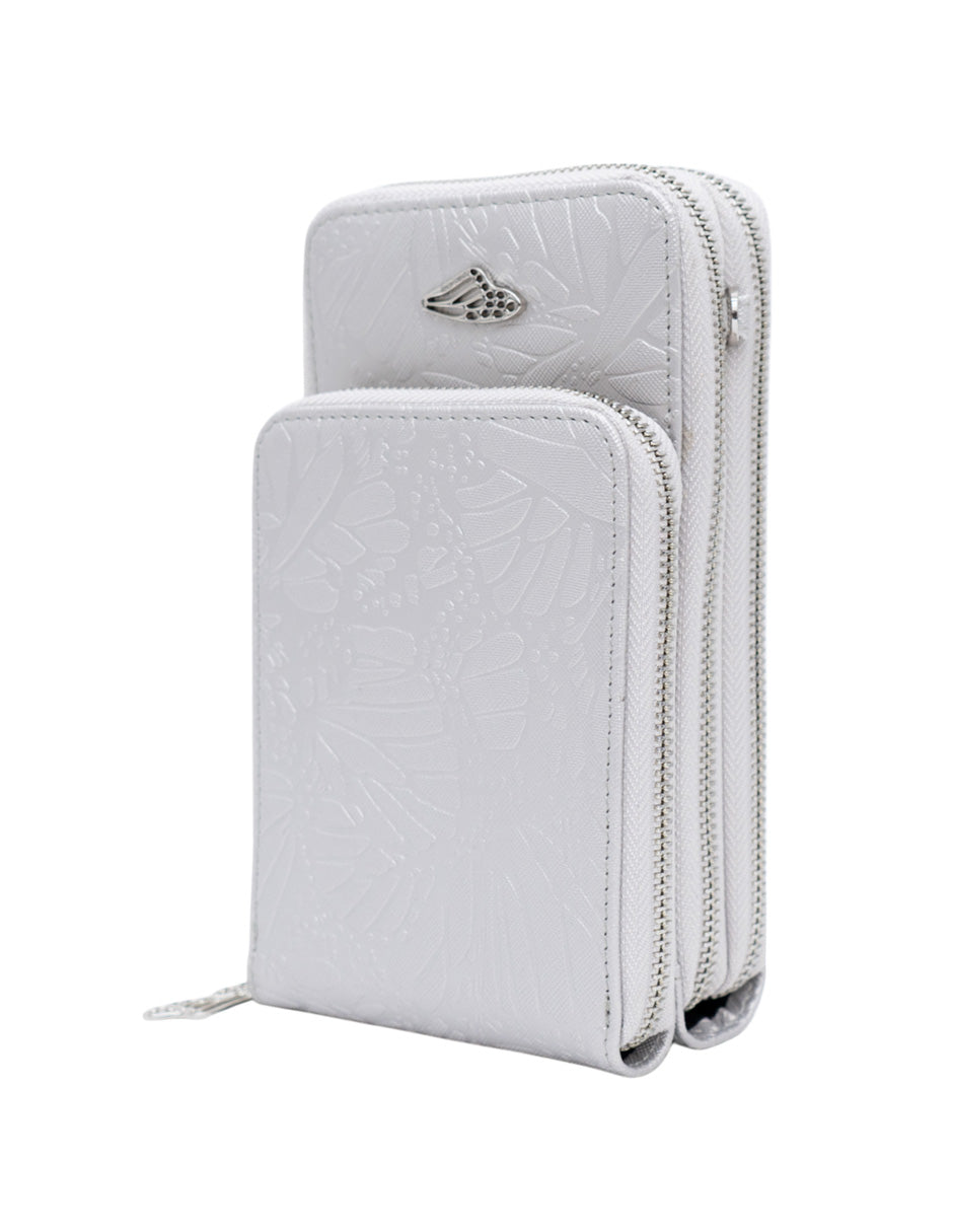 Porta Celular Naab Saffiano Grabado Mariposa