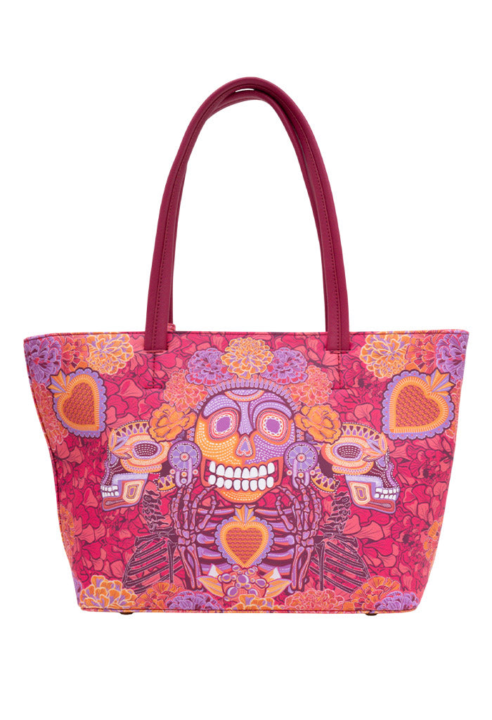 Tote K'iin Saffiano Día de Muertos Catrina