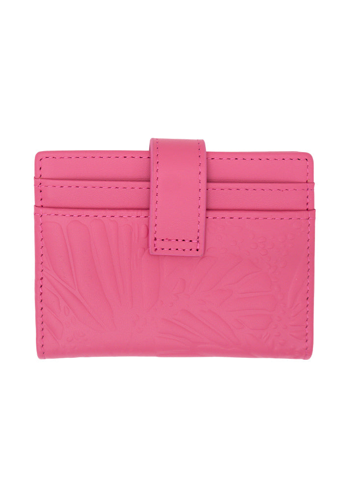 Tarjetero Meent de Piel Grabado Mariposa