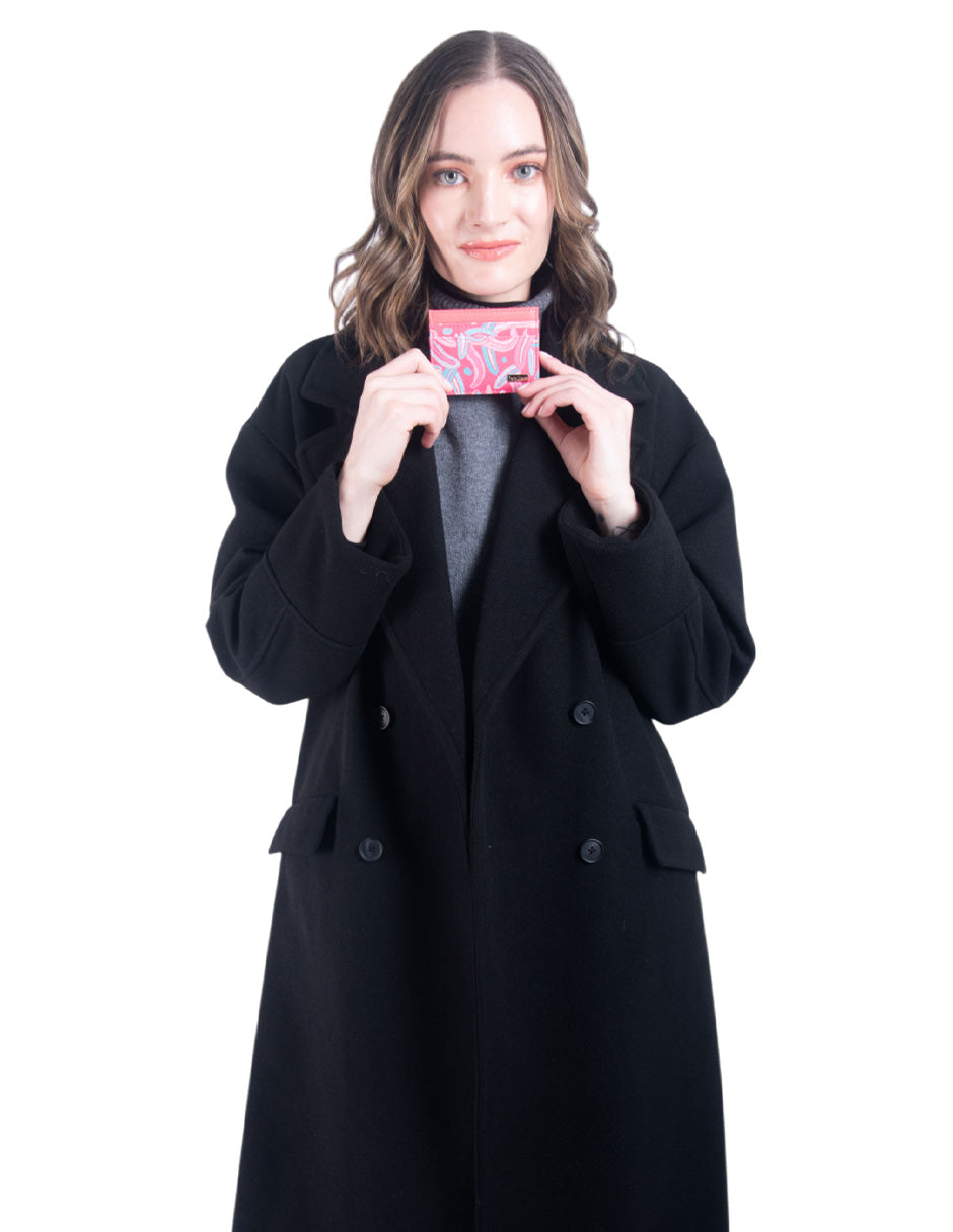 Tarjetero Kuxtal Saffiano Dama Quetzalcóatl