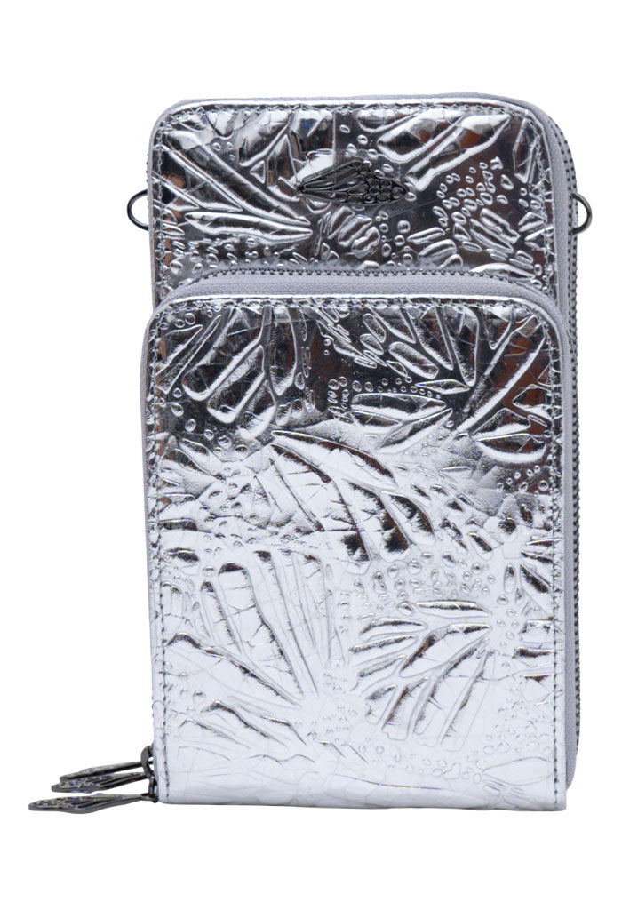 Porta Celular Naab de Piel Grabado Mariposa