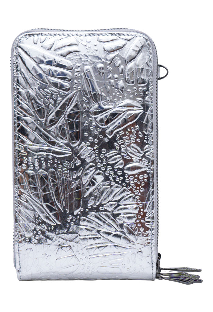 Porta Celular Naab de Piel Grabado Mariposa