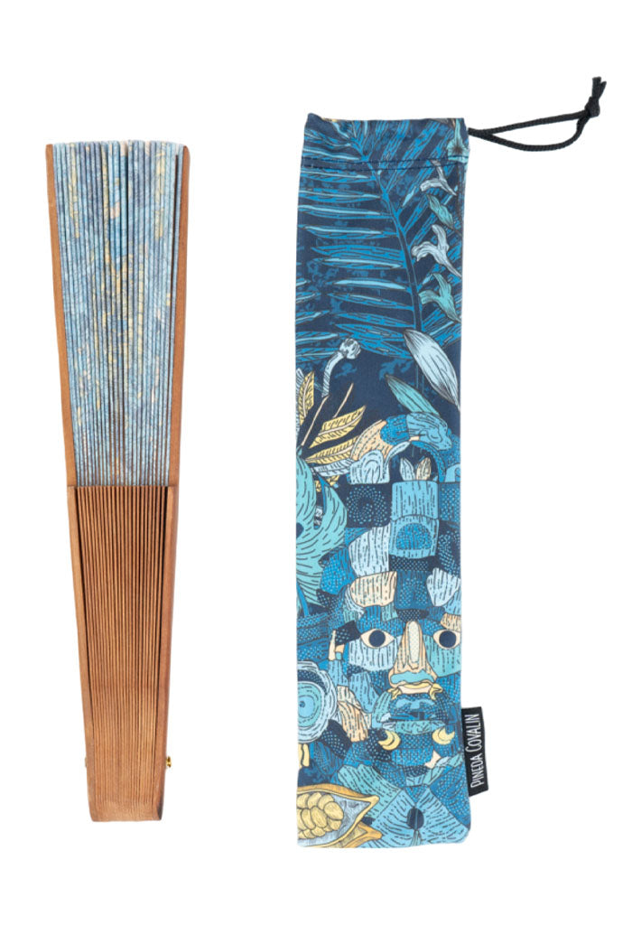 Abanico Iik Máscara de Jade