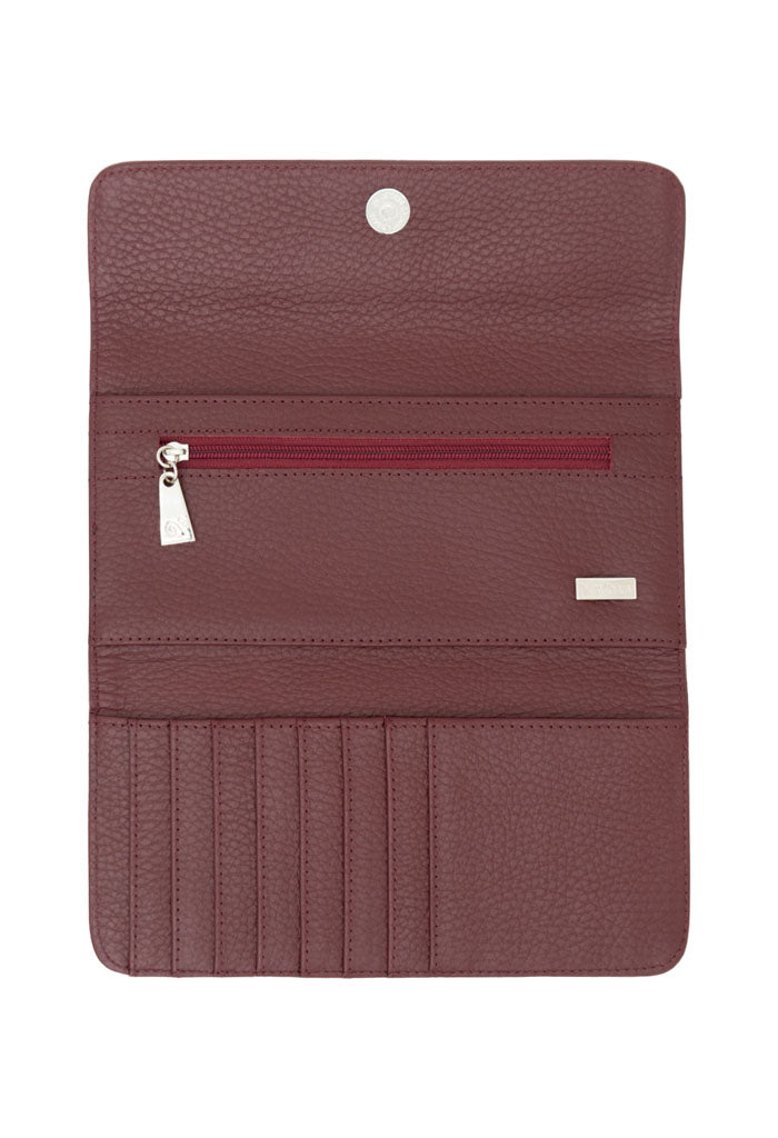 Cartera Bolsillo Azul Acero Máscara de Jade