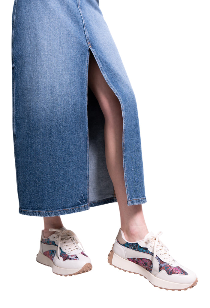 Tenis Uekpini Mujer Herbolaria Flores Rosa