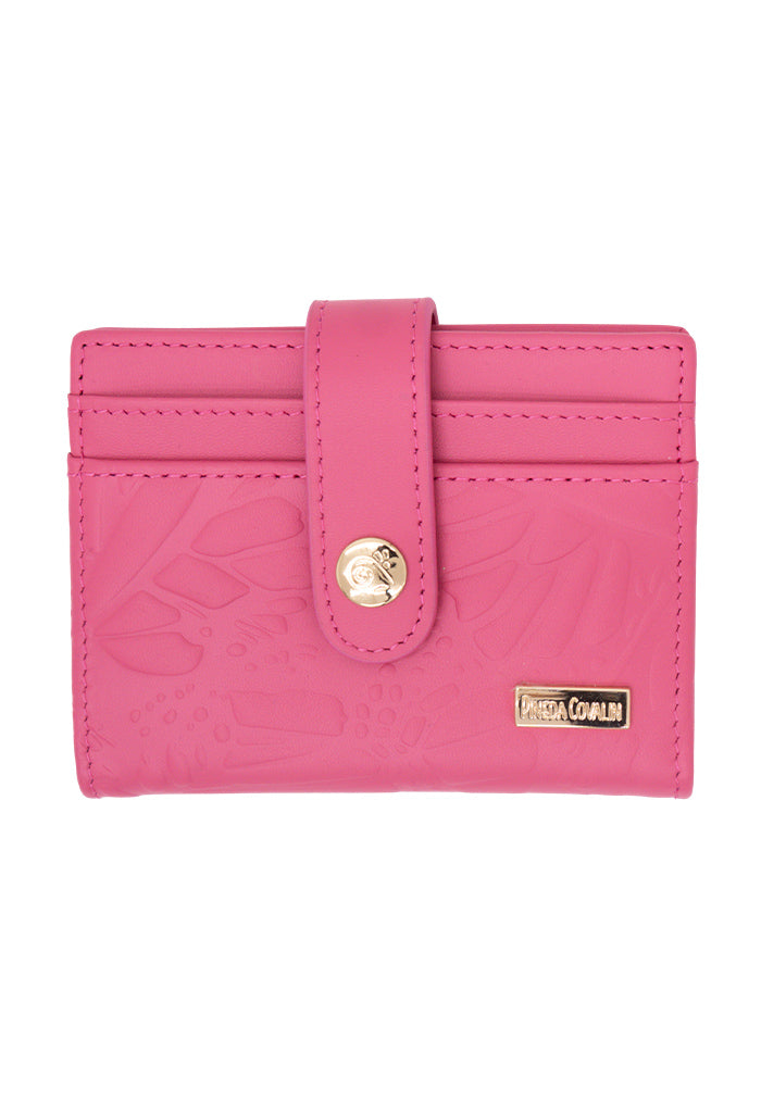 Tarjetero Meent de Piel Grabado Mariposa