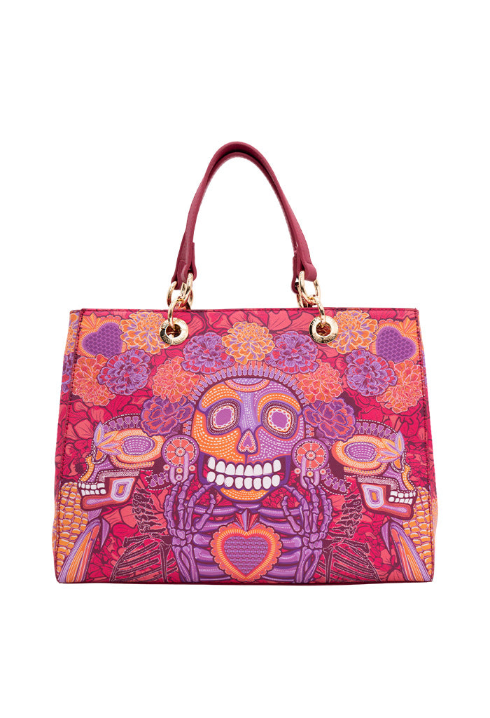 Bolsa Kaxan Saffiano Día de Muertos Catrina