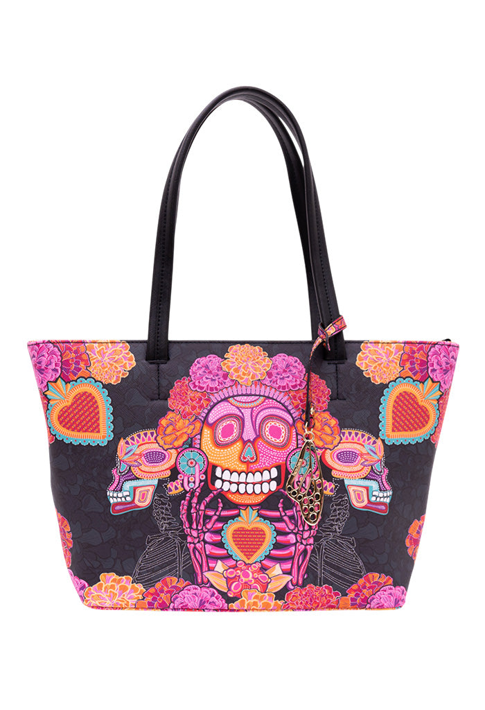 Tote K'iin Saffiano Día de Muertos Catrina