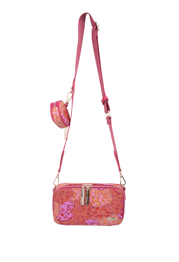 Bolsa Crossbody Utsil Saffiano Cempasúchil Ofrenda