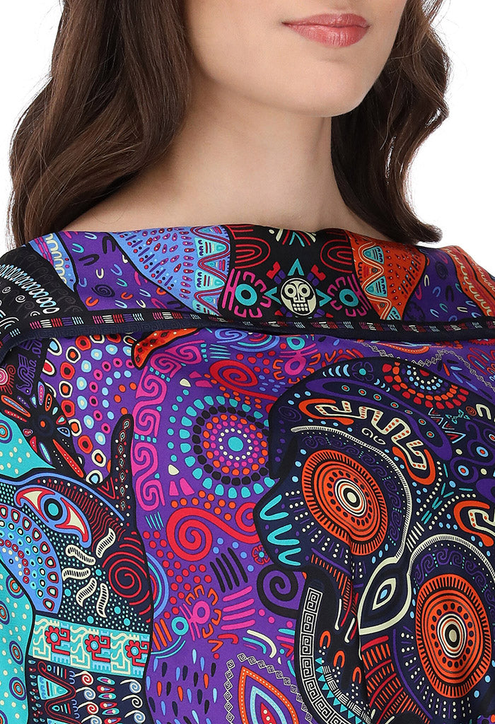 Poncho Día de Muertos Mictlán