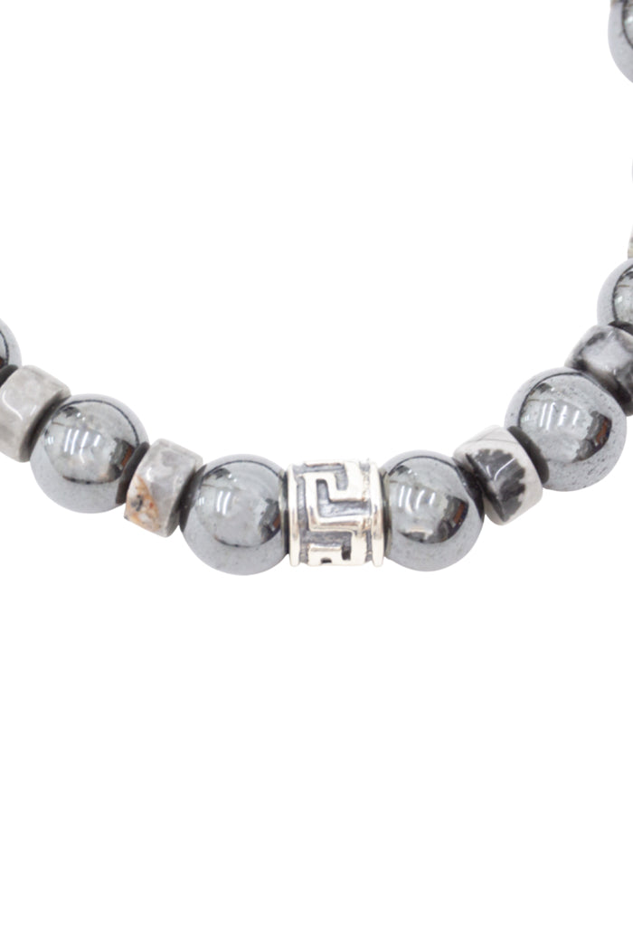 Pulsera con Greca Hematita