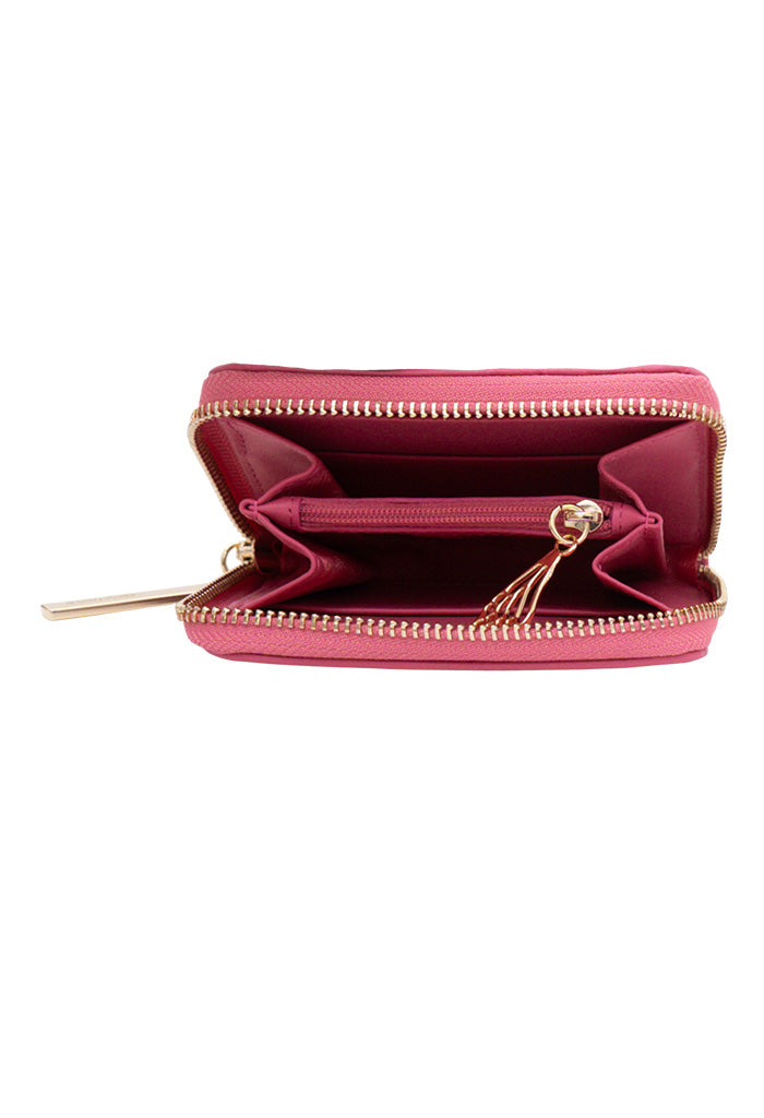 Cartera Chica Piel Grabado Mariposa