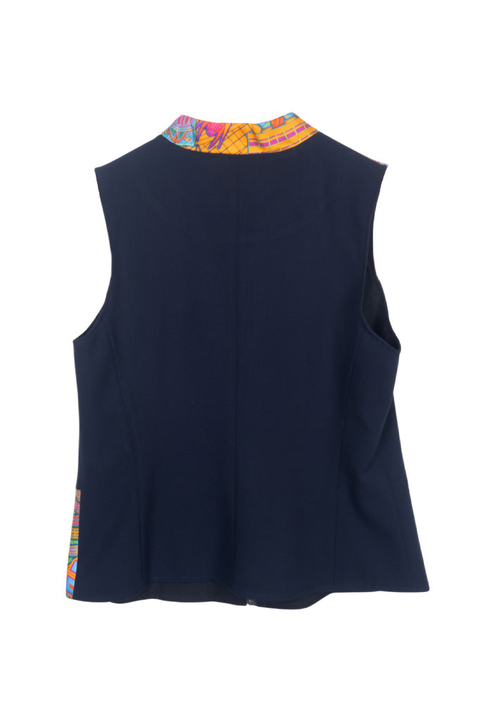 Chaleco Combinado Diosas Mexicas Azul Rosa