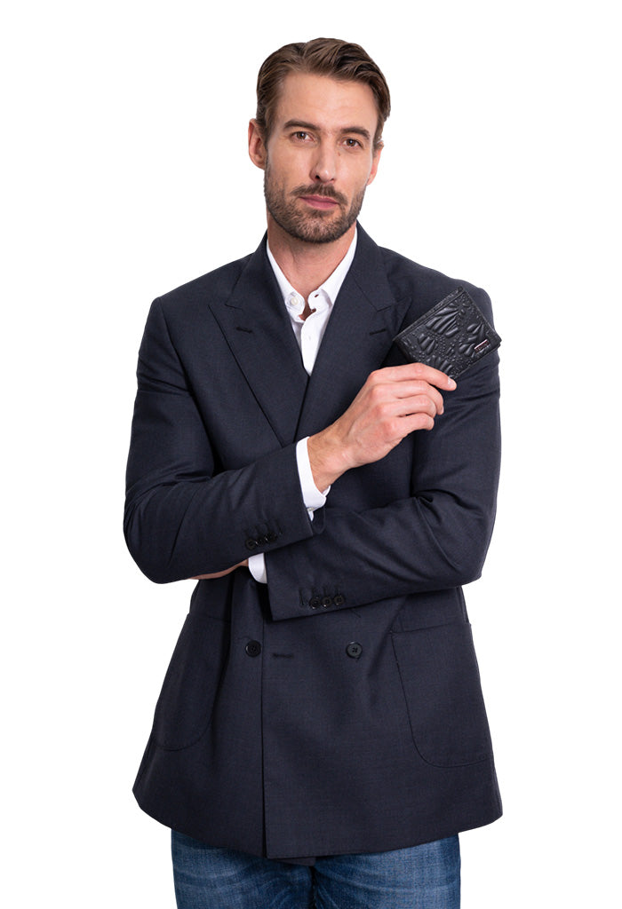 Cartera Tuumben De Piel Grabado Mariposa