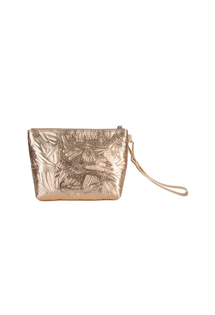 Cosmetiquera Piix de Piel Grabado Mariposa