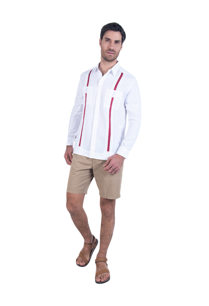 Guayabera Beel Blanca Colibrí