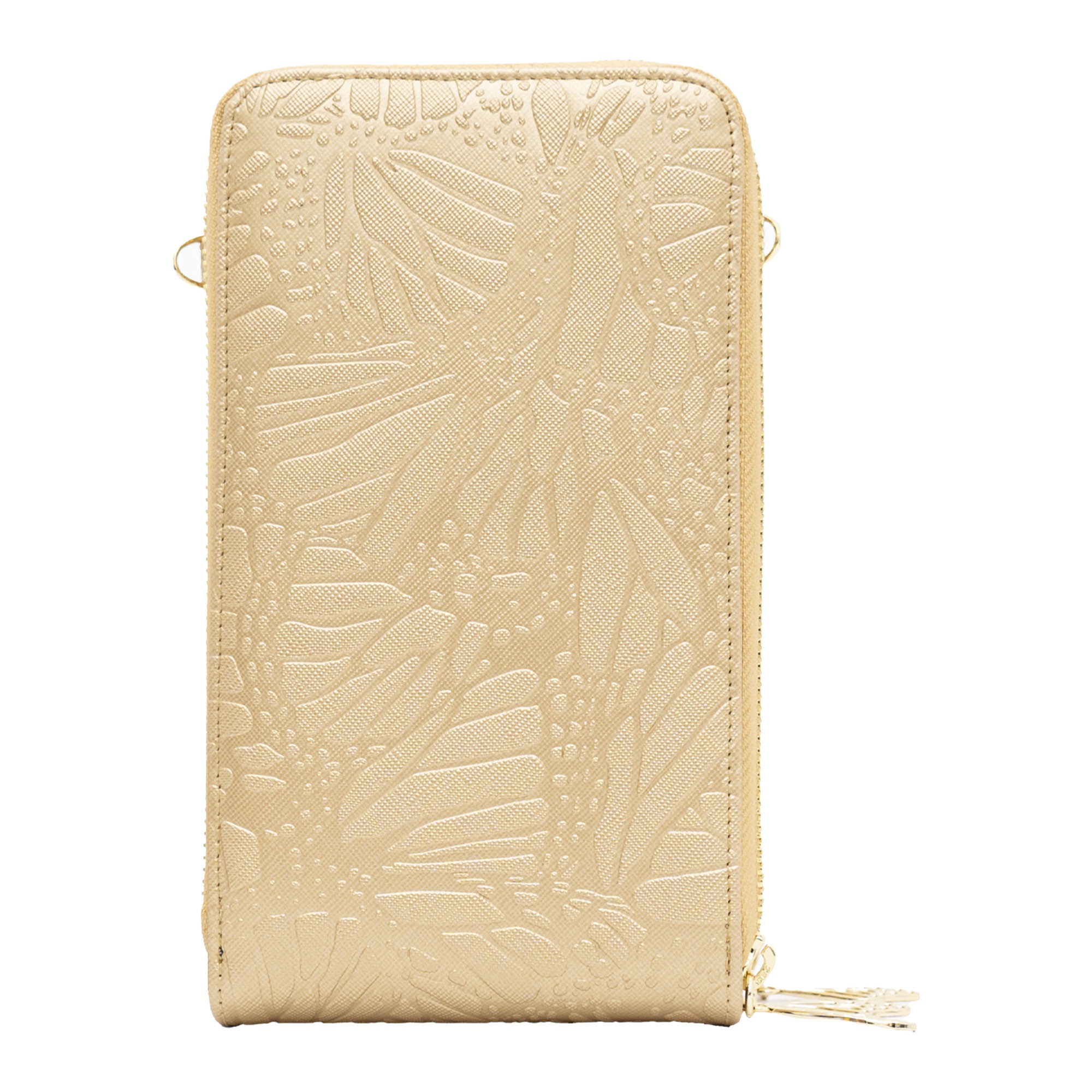 Porta Celular Naab Saffiano Grabado Mariposa