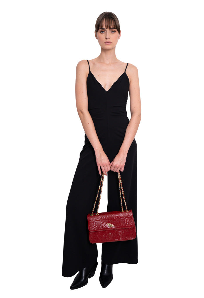 Bolsa Tusbel Piel Grabado Mariposa