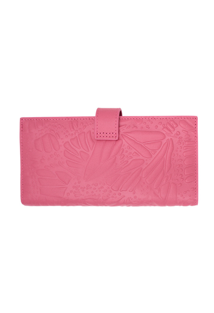 Cartera Grande Xook Piel Grabado Mariposa