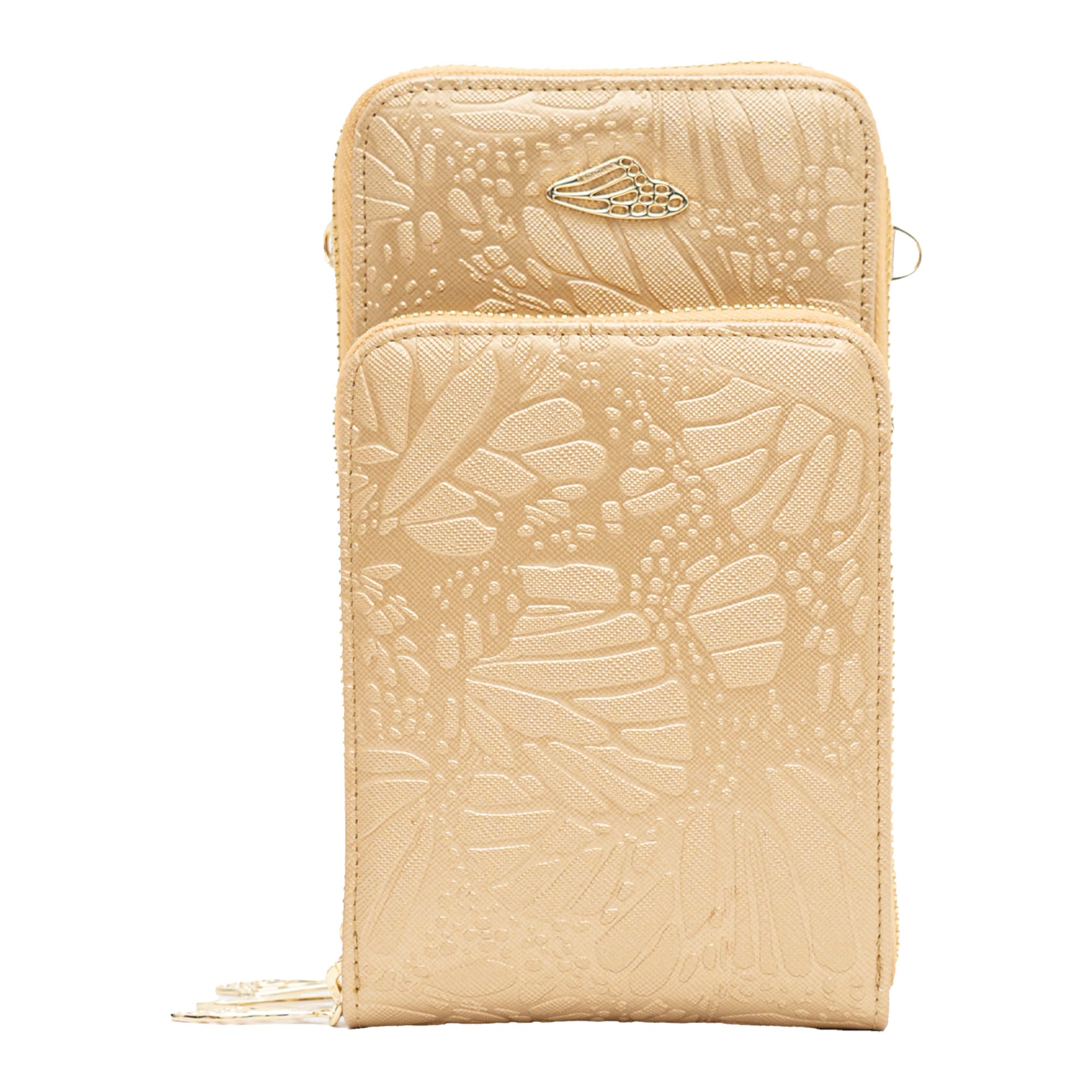 Porta Celular Naab Saffiano Grabado Mariposa