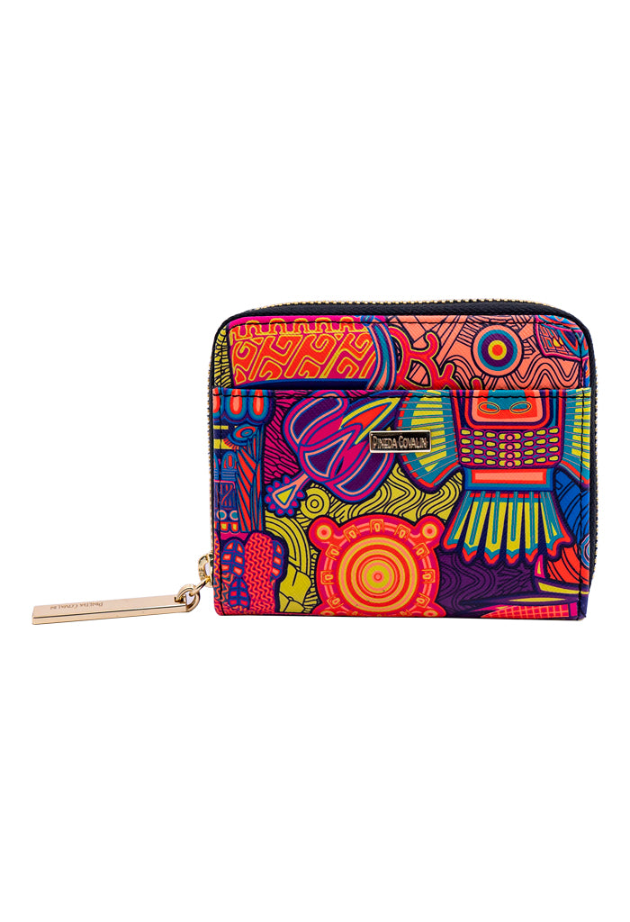 Cartera Chica Saffiano Diosas Mexicas Morado