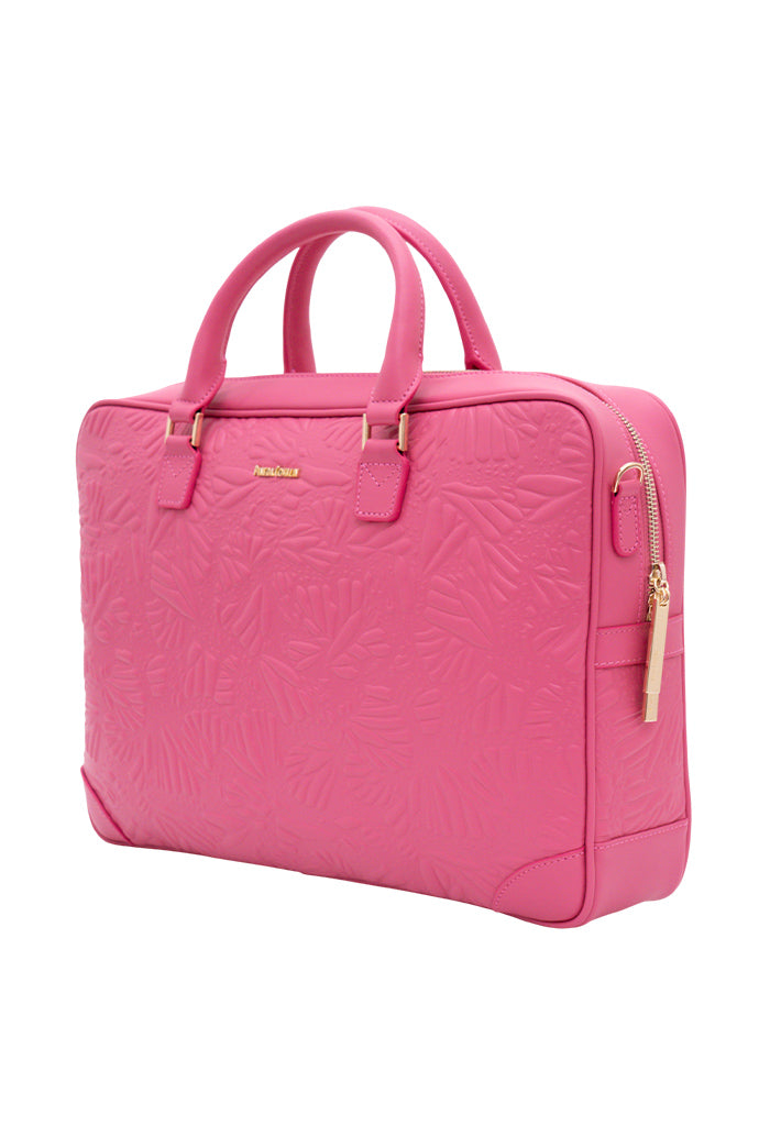 Porta Laptop Tseél de Piel Grabado Mariposa