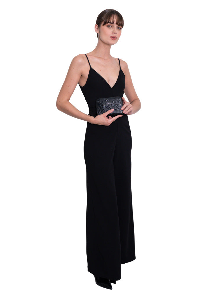 Cartera Mediana Piel Grabado Mariposa