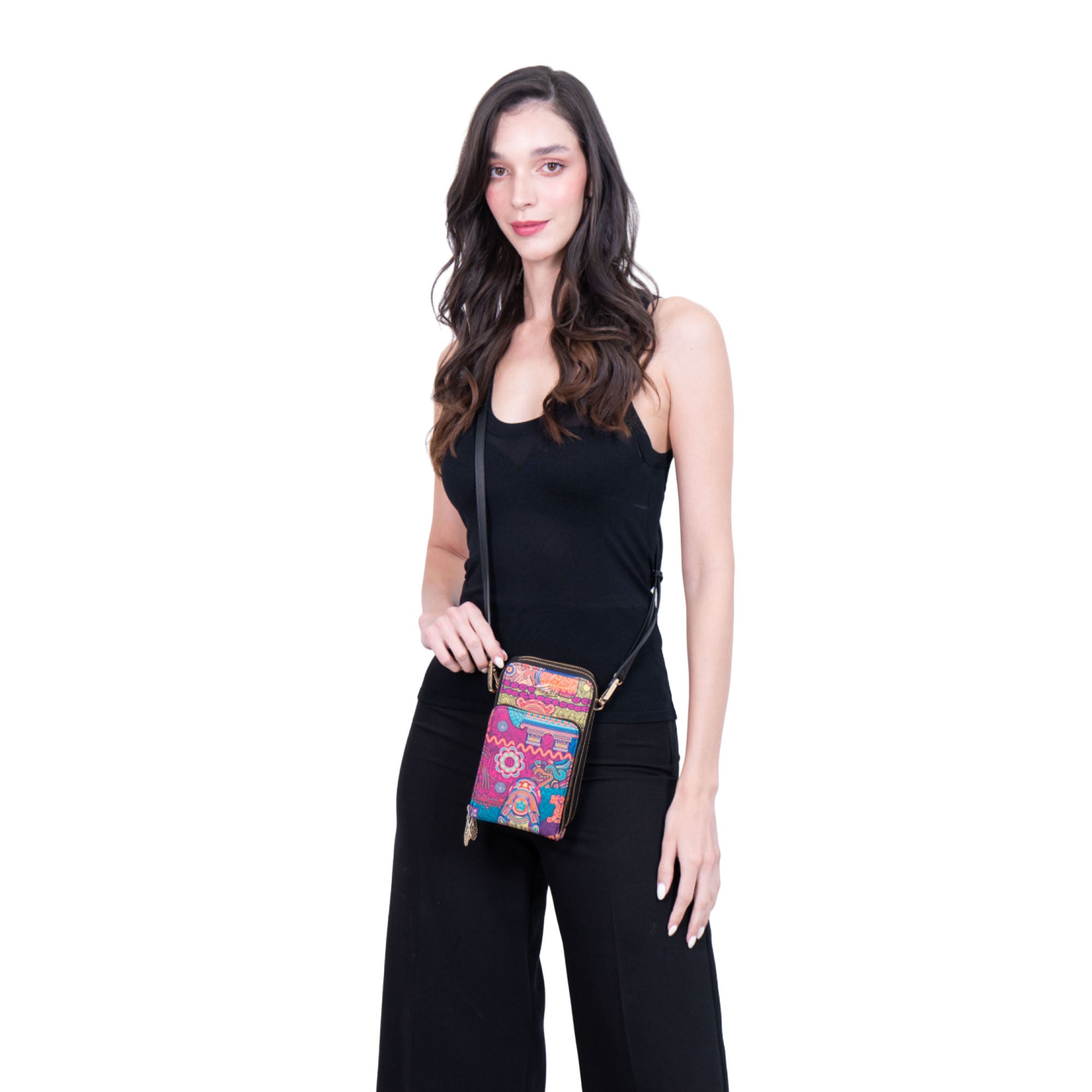 Porta Celular Naab Saffiano Diosas Mexicas