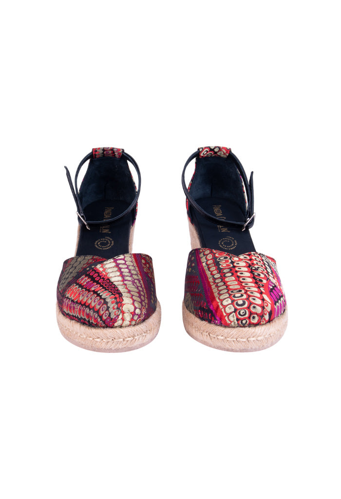 Alpargata Mazorca Naranja Fucsia