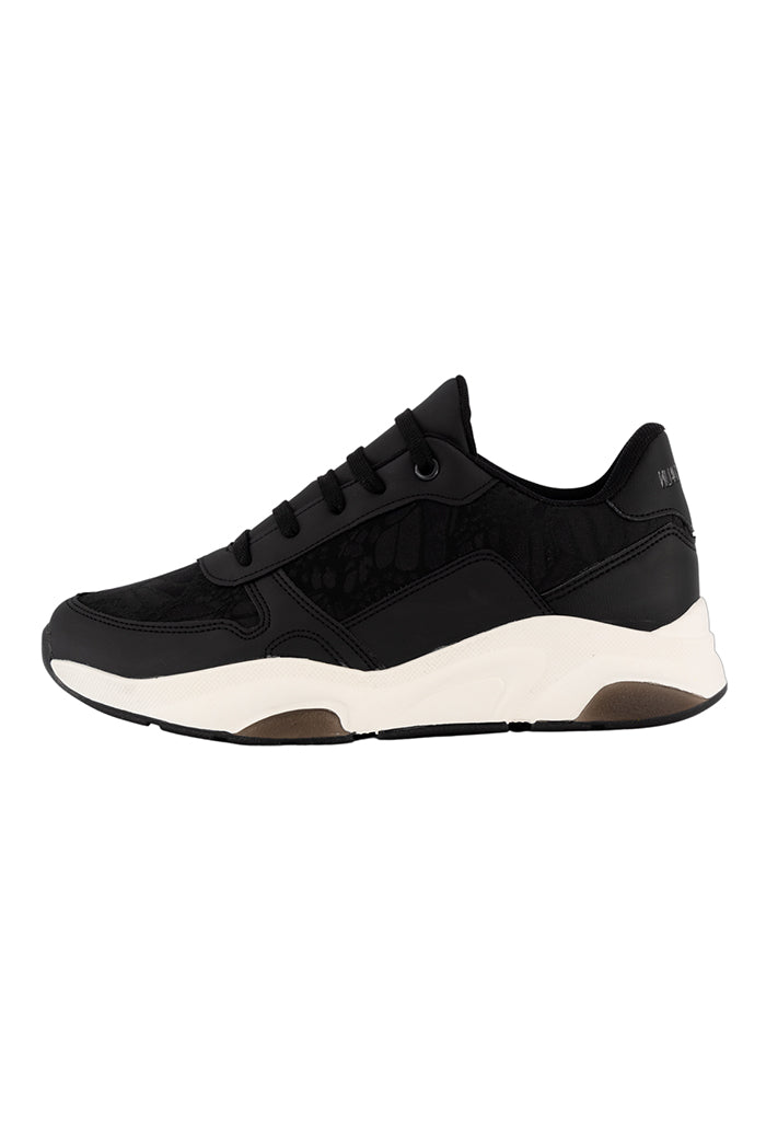 Tenis Mujer Mariposa Vitral Negro/Gris
