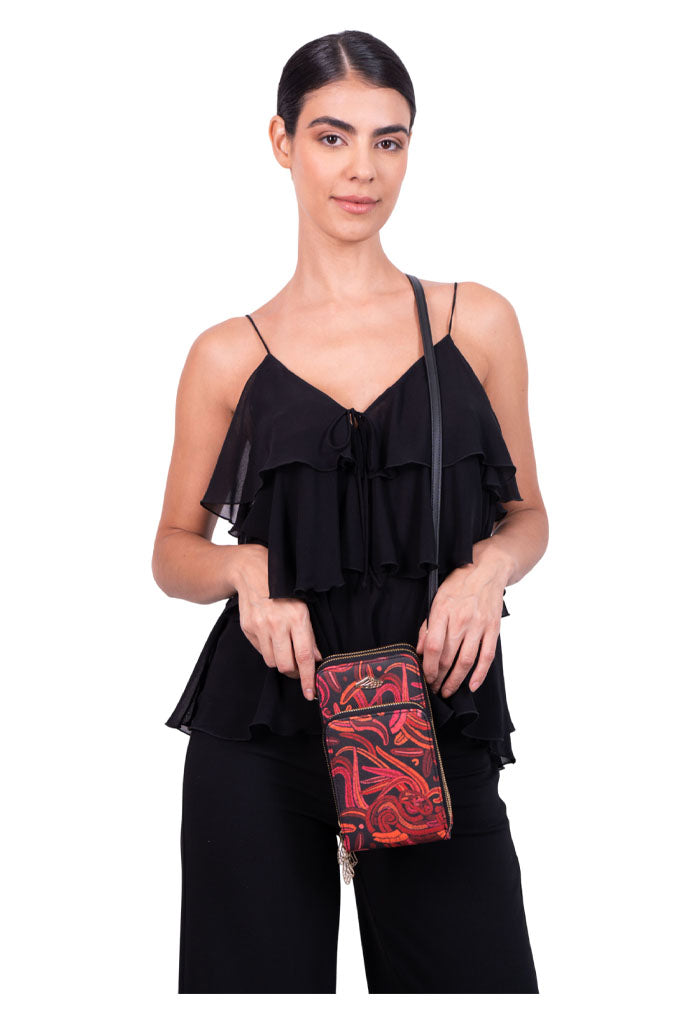 Porta Celular Naab Saffiano Quetzalcóatl