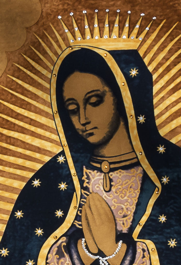 Mascada Virgen 90 cm con Cristal