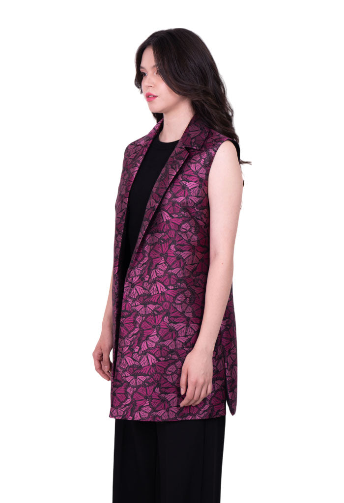 Chaleco Okuili Mariposa-22 Fucsia