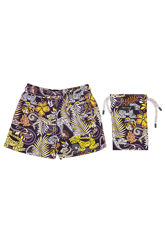 Traje de Baño para Niño Jaguar Morado