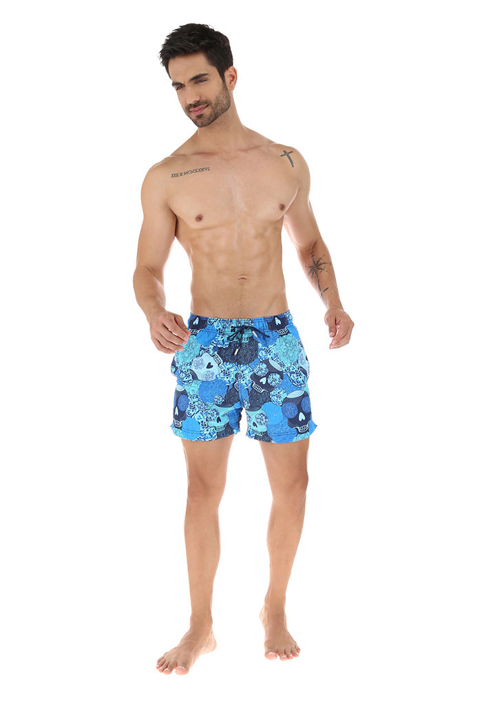 Traje de Baño Amaxtlatl Cempasúchil Marino