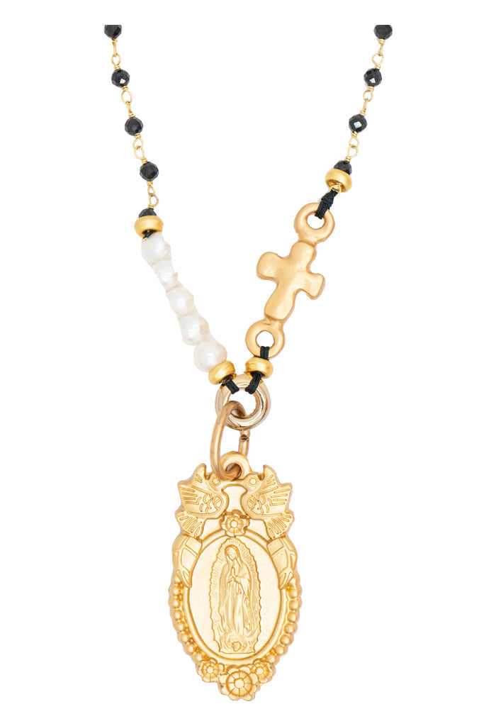Collar Virgen de Guadalupe con Ángeles