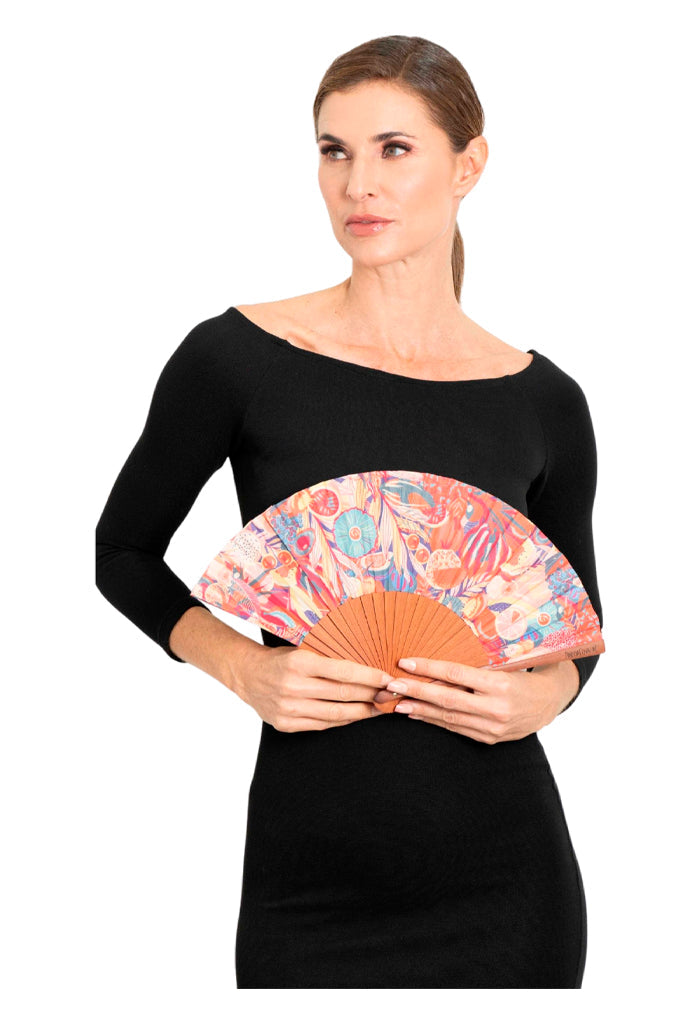 Abanico Iik Frutas Mexicanas Azul