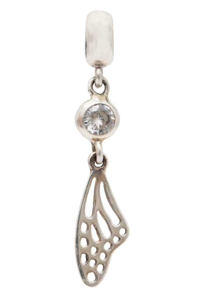 Amuleto para Brazalete Ala de Mariposa Plata